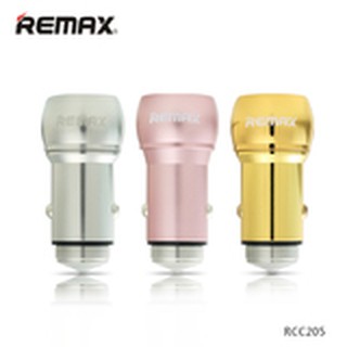 Remax Car Charger 2 USB Safety Hammer Function Fast Charging ที่ชาร์จในรถแบบอลูมิเนียม