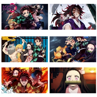 【PL】ภาพการ์ตูน Demon Slayer 5D DIY แบบปักเพชรจิตรกรรมตกแต่งบ้าน 40x30 ซม.