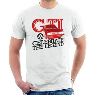 เสื้อยืดโอเวอร์ไซส์เสื้อยืด ผ้าฝ้าย พิมพ์ลาย Volkswagen Celebrate The Legend Golf GTI สําหรับผู้ชายS-4XL