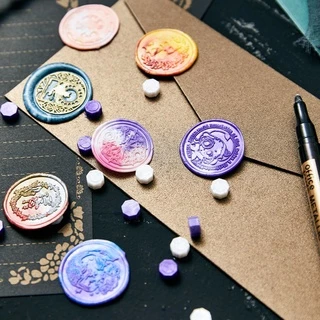 มี50สี ครั่งแท่ง ขี้ผึ้ง ใช้กับปืนกาวขนาด 11mm ได้ Sealing wax สำหรับทำตราประทับ ตกแต่งการ์ดแต่งงาน วันเกิด ของชำร่วย