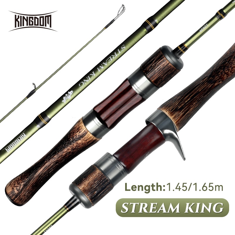 Kingdom STREAM KING คันเบ็ดตกปลาคาร์บอน น้ําหนักเบา 1.45 ม. 1.65 ม. UL Power MF