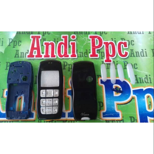 Hitam Nokia 3220 Casing ครบชุด สีดํา