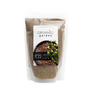 Organic Garden เมล็ดแฟลกซ์ สีน้ำตาล Ground Brown Flax Seed (250gm)