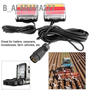 B_Alabama327 ไฟท้าย Led 12V แม่เหล็ก เพื่อความปลอดภัย สําหรับรถพ่วง รถบรรทุก 1 คู่