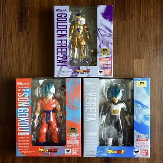 S.H.Figuarts Dragonball Resurrection F Super Saiyan God Blue Goku Vegeta Golden Frieza ดราก้อนบอล โกคู เบจิต้า ฟรีเซอร์