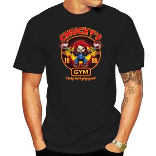 เสื้อยืดคอกลม แขนสั้น ผ้าฝ้าย พิมพ์ลาย Seed Of Chucky Chuckys Gym Good Guys สไตล์วินเทจ สวมใส่สบาย สําหรับผู้ชายS-5XL