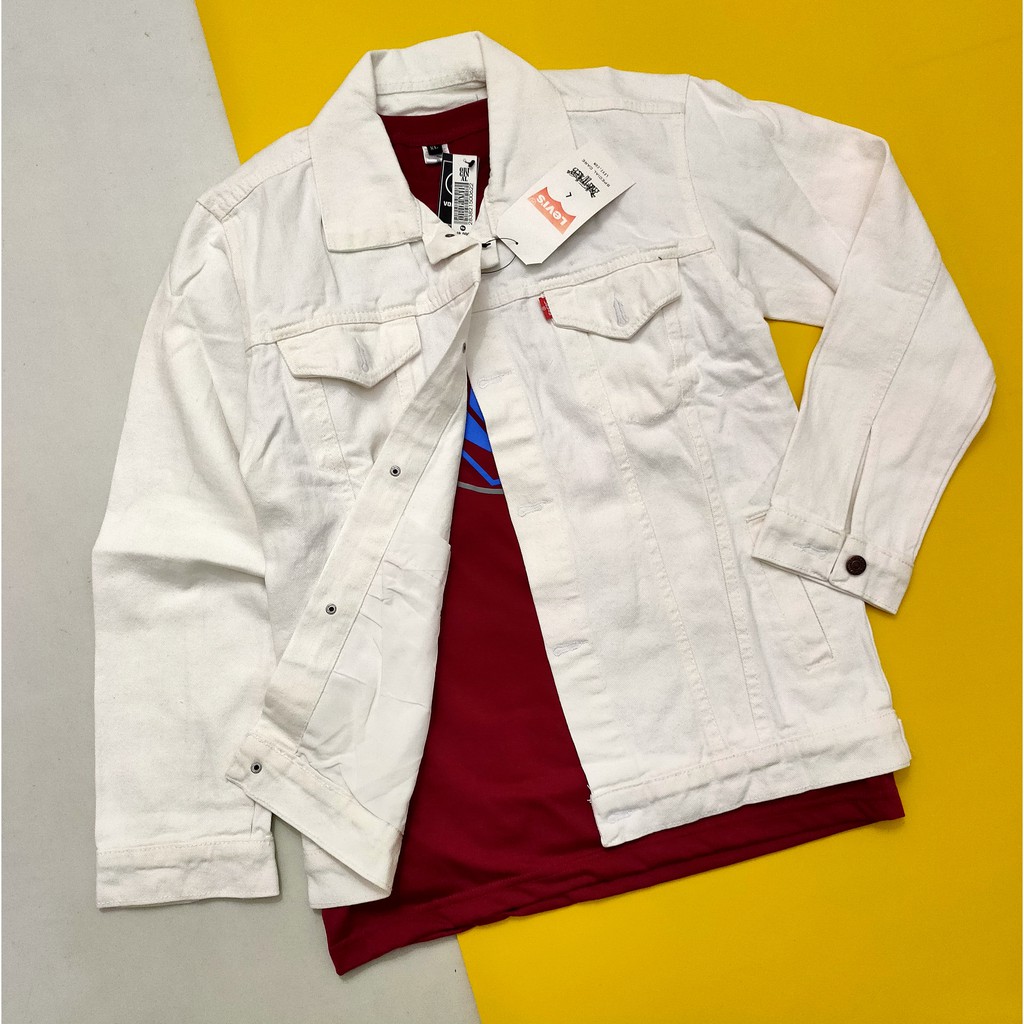 Levis PUTIH Levis JEANS White DENIM Jacket Men & Women RS.90279