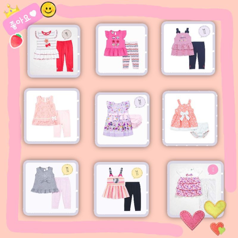 เสื้อผ้าเด็กผู้หญิง แบรนด์ BNO, Gymboree, CK ล้างสต็อค