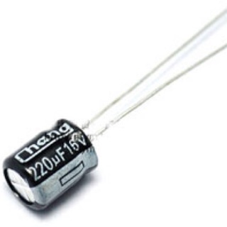 C Capacitor 220uF เลือกโวลต์ (V) ได้ ตัวเก็บประจุ อิเล็กโทรไลต์ คาปาซิเตอร์