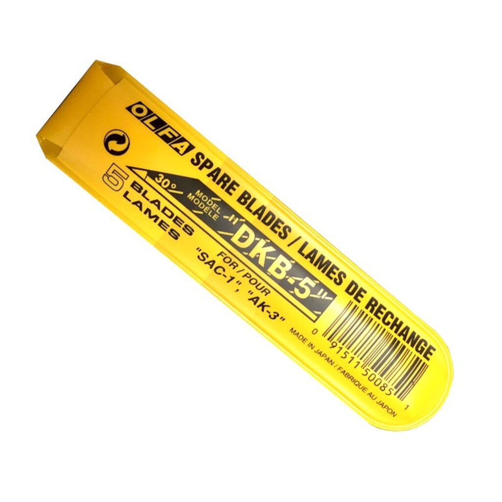 OLFA ใบมีดคัตเตอร์ รุ่น DKB-5 ขนาด 9 มม. (หลอด 5 ใบ)