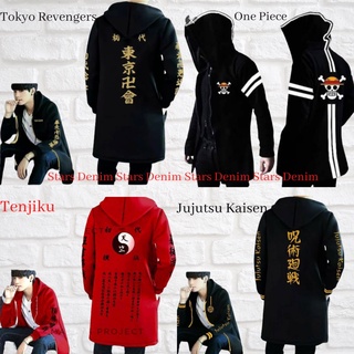 เสื้อแจ็กเก็ตกันหนาว มีฮู้ด ลายการ์ตูนอนิเมะวันพีช Mikey Tokyo Revengers Robe Gank Tokyo Manji Touman