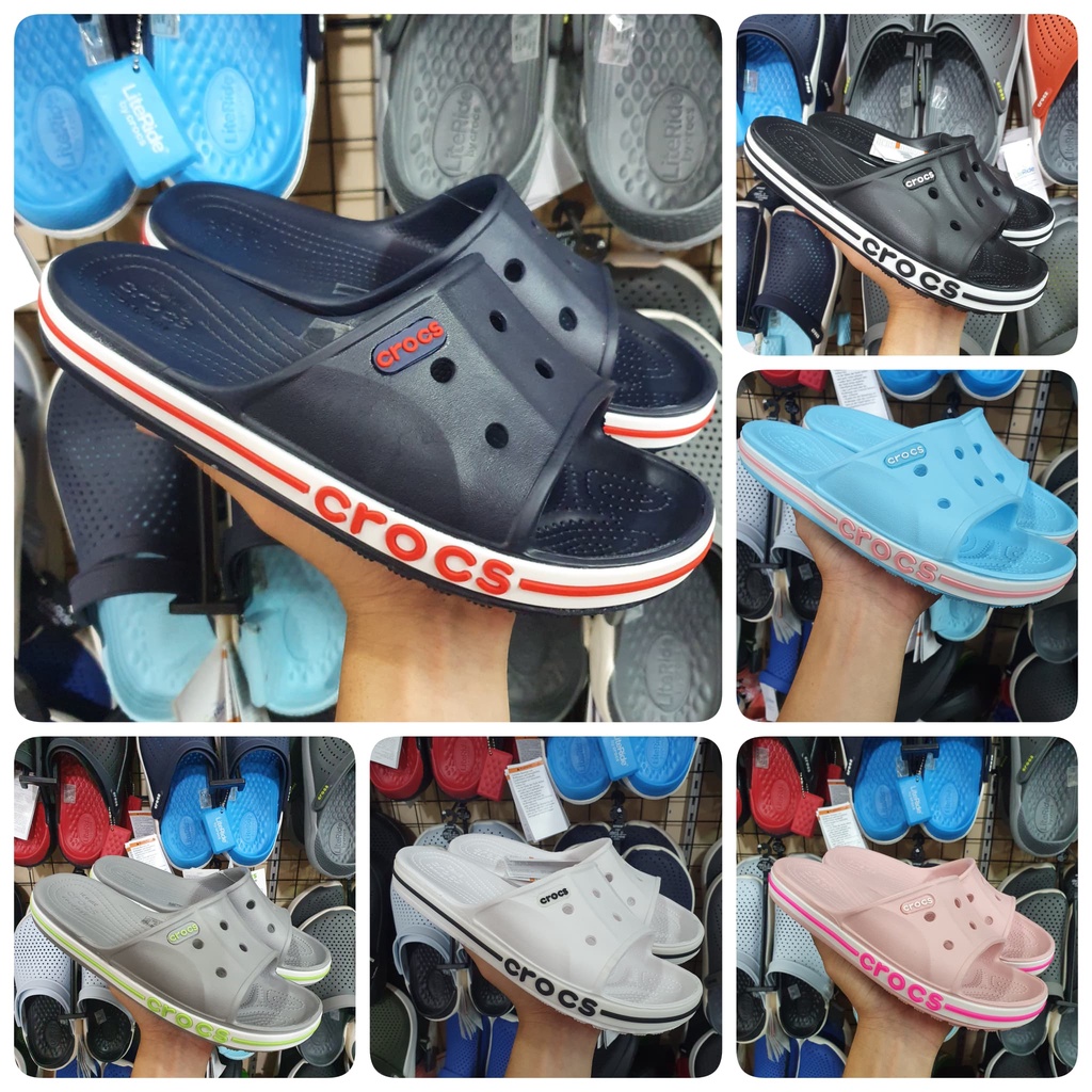รองเท้า Crocs BayaBand Flip รองเท้าแตะสวม ของผู้หญิง&ผู้ชาย (สินค้าพร้อมจัดส่งจากไทย)