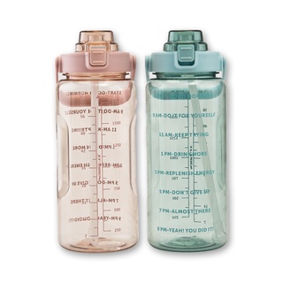 กระบอกน้ำพลาสติกใส คละสี 2000 มล.101220Plastic Clear Bottle Assorted Colors 2000 ml Clear plastic bottle, assorted color