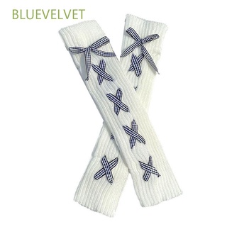 Bluevelvet ถุงเท้าผ้าถักทรงหลวมให้ความอบอุ่นสไตล์ญี่ปุ่นสําหรับผู้หญิง