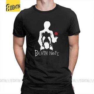 เสื้อยืดคอกลม แขนสั้น ผ้าฝ้าย 100% พิมพ์ลาย Death Note Light And His Shinigami Ryuk สไตล์วินเทจ สําหรับผู้ชาย 6XLS-5XL