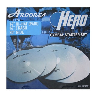 Arborea Box Set แฉไฮแฮท 14" / Crash 16"/ RIde 20" รุ่น HERO + แถมฟรีกระเป๋าเก็บของแท้