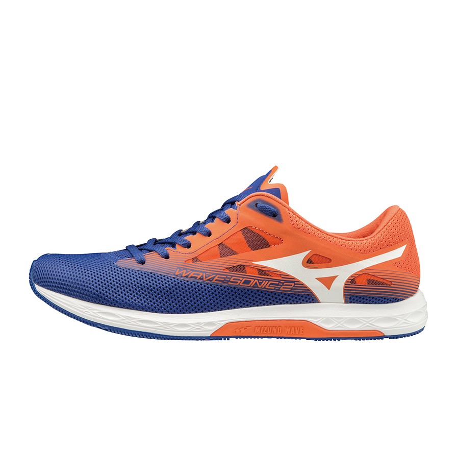 MIZUNO Wave Sonic 2 Blue/Orange รองเท้า มิตซูโน่ ผู้ชาย รองรับการวิ่ง และออกกำลังกาย