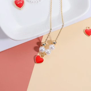 10 ชิ้นจี้สร้อยคอสร้อยข้อมือต่างหูจี้สีแดงน่ารักเครื่องประดับ DIY และเครื่องประดับแฟชั่น