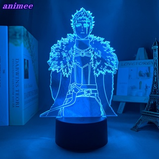 โคมไฟกลางคืน Led รูปการ์ตูนอนิเมะ Black Clover Zenon 3d สําหรับตกแต่งห้องนอน ของขวัญวันเกิด