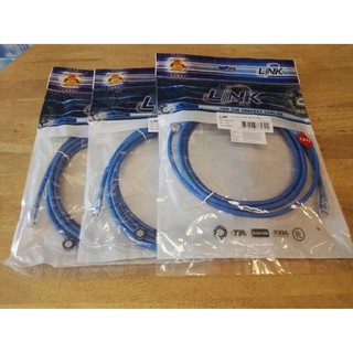 LINK CAT6 UTP CABLE PATCH CORD 3M. BLUE (แพค 3)