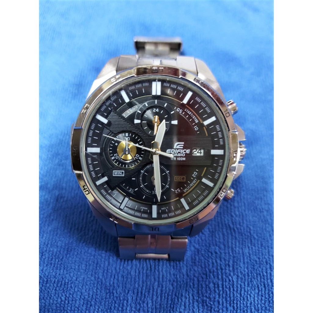 🔴CASIO Edifice EFR-556 DY ⌚Stainless Steel Men's watch✅ ของแท้ 100% สินค้ามือสองสภาพ 90%😊💖