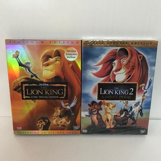 แผ่น DVD การ์ตูนภาพยนตร์ The Lion King 1-2 เวอร์ชั่นภาษาอังกฤษ 4 แผ่น สําหรับเด็ก พร้อมส่ง