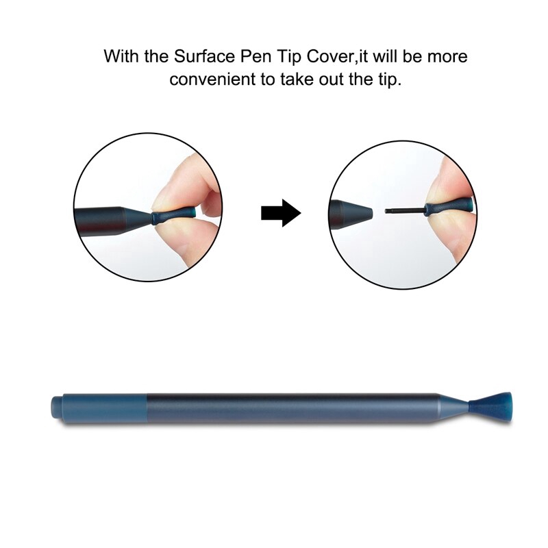 Teyomi Silikon Surface Stift Spitze hülle Deckel Surface Pen Tip Cover Case Skin 4 Pack Schutz Stoßfest Ersatz 