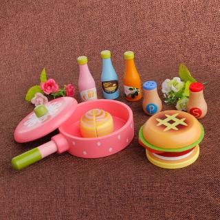 Kids Pretend Role for Play Kitchen Fruit Food  Toy Cutting Set Child Gifts