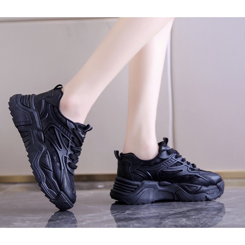 (มาใหม่) MARIAN  รองเท้าผ้าใบผู้หญิงเสริมส้น 5ซม. NO.A0348 พร้อมส่ง