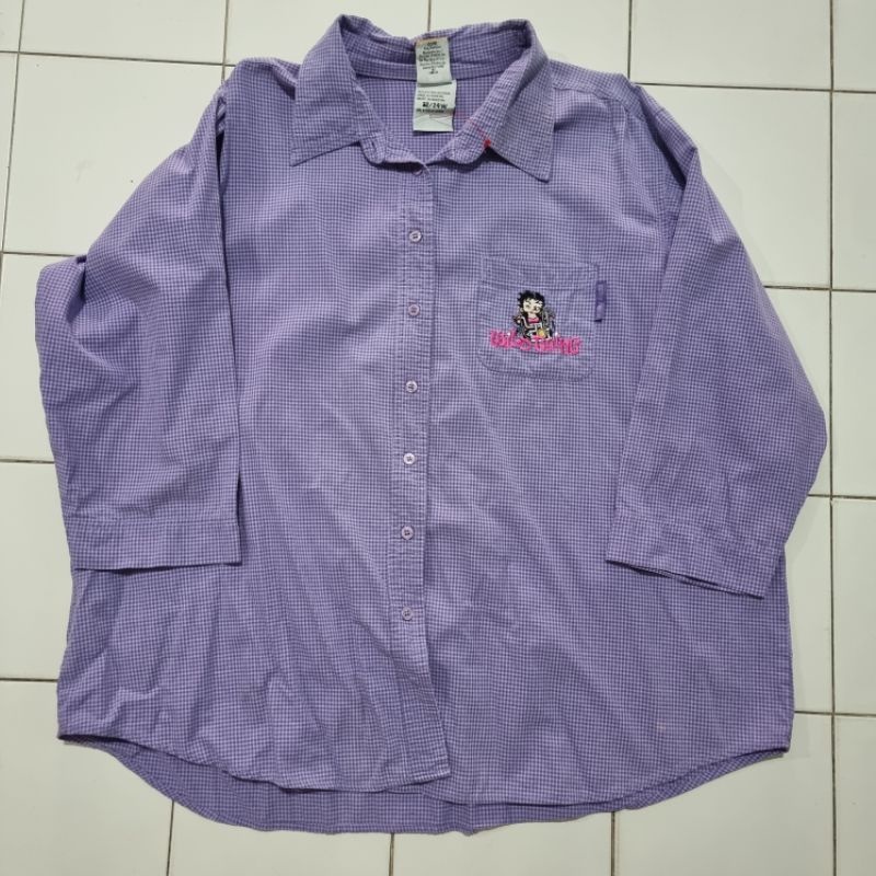เสื้อ Betty Boop ลายตารางสีม่วง 2002