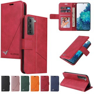 เคสโทรศัพท์มือถือหนัง Pu สําหรับ Samsung Galaxy S21 Ultra S21 Plus S21+ A02S A12 A32 A42 5G