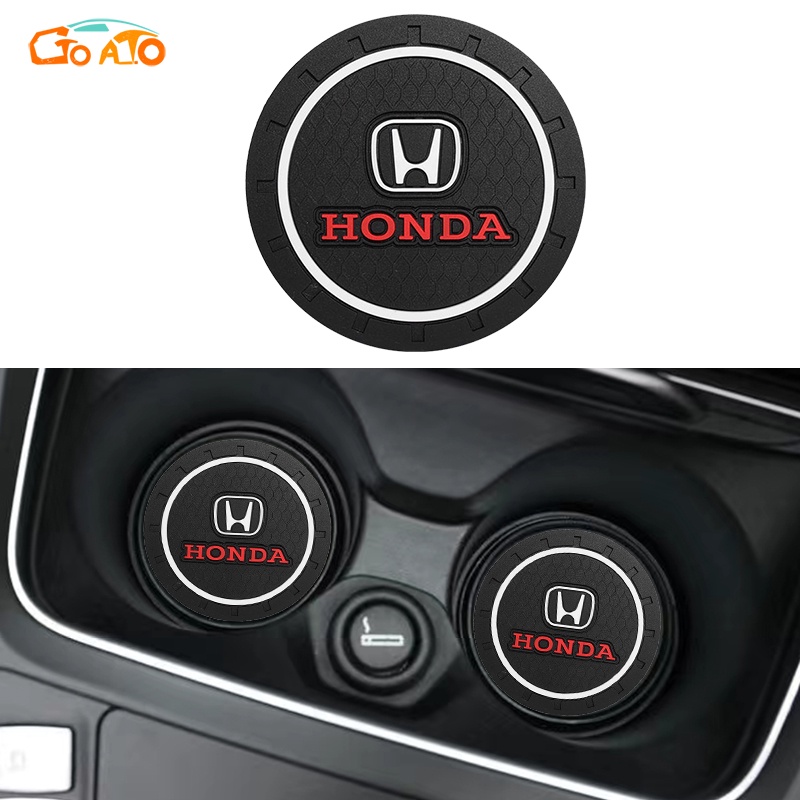 GTIOATO ที่รองแก้วน้ําในรถยนต์ แผ่นรองกันลื่น สำหรับ Honda City Jazz Brio Civic HRV Mobilio Accord CRV BRV Fit Vezel Odyssey