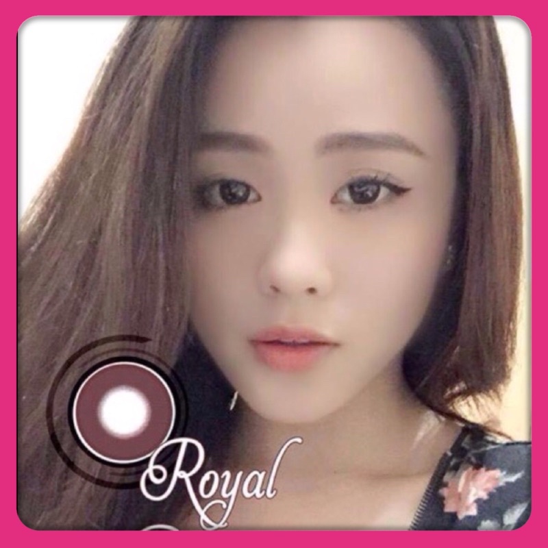 คอนแทคเลนส์ HQ ของแท้ choco brown with DEGREE 0-9 องศา คอนแทคเลนส์สีน้ําตาลธรรมชาติใกล้สีน้ําตาล Vie