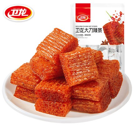 🔥ส่งจากไทย🔥 Weilong เว่ยหลง ก้อนล่าเถียว ล่าเถียว 200g/ถุง เผ็ด หอมเผ็ด ขนม อร่อย 卫龙 大刀辣条