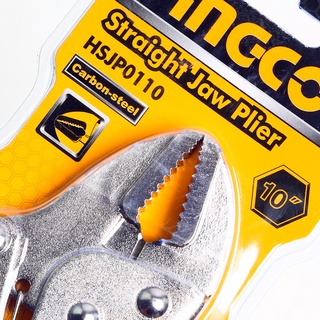 INGCO HSJP0110 คีมล็อค คีมล็อคปากตรง ขนาด 10 นิ้ว Straight Jaw Locking Plier