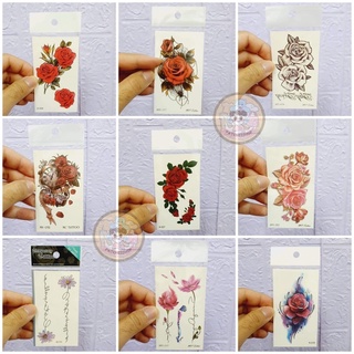 🇹🇭Tattoo รอยสักติดผิวกันน้ำ ลายดอกไม้สุดฮิตขายดี พร้อมส่ง!! ติดนาน3-5วัน