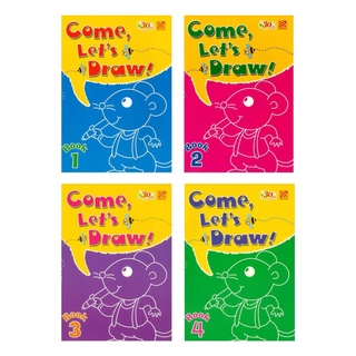 หนังสือแบบฝึกหัดเด็ก Come, Lets Draw! หนังสือวาดภาพ