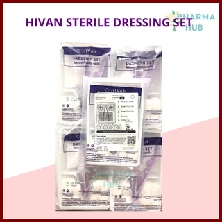 (25ชุด) Hivan ชุดทำแผลปลอดเชื้อ 25 ชุด/ถุง สำลีก้อน ผ้าก็อซ เซตทำแผล สเตอร์ไรด์ สะอาด ออกใบกำกับได้