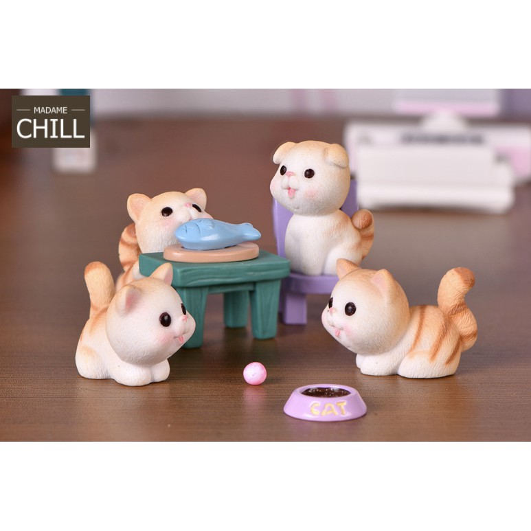 [MC490] ตุ๊กตุ่นจิ๋ว แมวละมุนละไม 😸🐟 (1 ชิ้น ราคา 6 - 15 บาท)