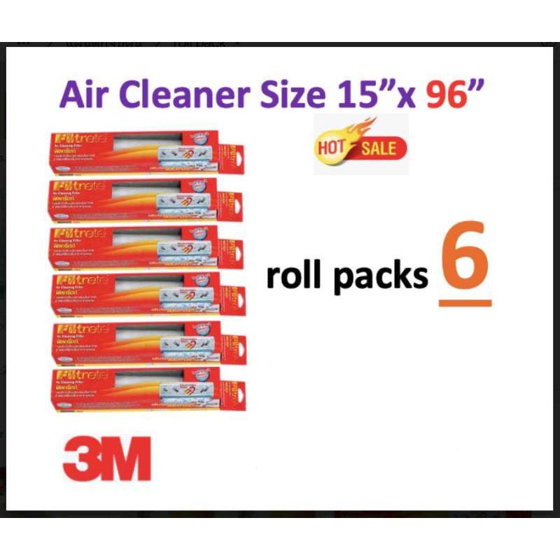 Clearance sale!!! แผ่นกรองอากาศ 3M Filtrete™ Aircon Filter 3M ฟิลทรีตท์ ขนาด size 15” x 96” 6 กล่อง