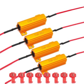 🇹🇭#รีซิสเตอร์ #Resistor ตัวต้านทาน แก้ไฟเลี้ยว LED กระพริบไว (50w 6Ω/8Ω)(แพค 4 ตัว)