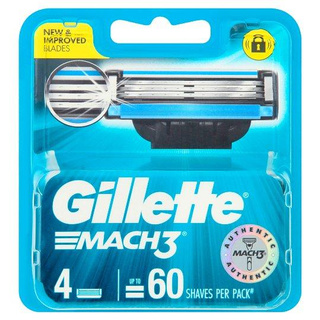 ยิลเลตต์ มัคทรี ใบมีดโกน 4 ชิ้น/Gillette Mach3 razor blades 4 pieces