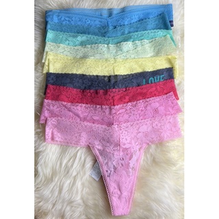 Victoria’s Secret แท้ (V16) L, ลูกไม้สวย นุ่ม hip 29-49” มี 9 สี