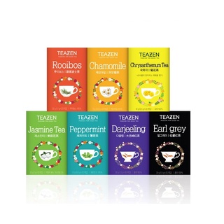 ชา Teazen Earl Grey/Rooibos/Peppermint/Chamomile ทีเซน ชานำเข้าจากเกาหลีใต้ แบ่งขายแยกซอง