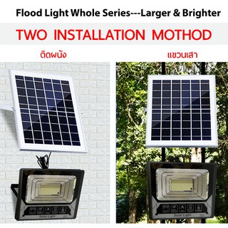 ไฟโซล่าเซล์ Solar lights LEDโคมไฟสปอร์ตไลท์ 500W  300W  180W  85W การเปลี่ยนแบตง่าย พร้อมรีโมท โคมไฟพลังงานแสงอาทิตย