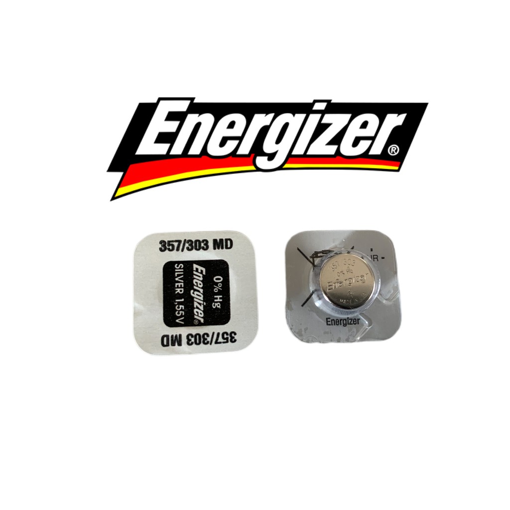 ถ่านนาฬิกา Energizer 357/303 (SR44) /SR1154SW/SR1154W (1.55V) Watch Battery แพ็คกิ้งเม็ดเดี่ยว