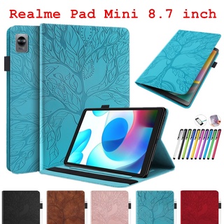 เคสแท็บเล็ต หนัง PU กันกระแทก แบบพับได้ พร้อมช่องใส่บัตร สําหรับ Realme Pad Mini 8.7 นิ้ว