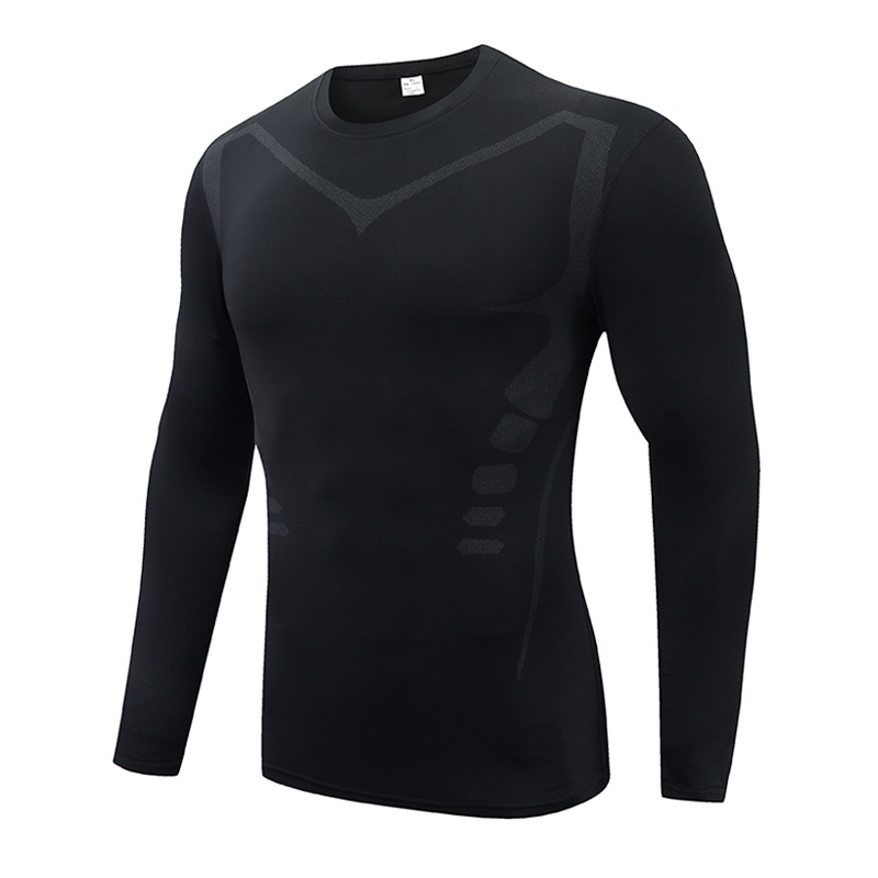 Coolmax ชุดออกกำลังกาย เสื้อบีบอัดแขนยาว ชุดออกกำลังกาย [กทม. พร้อมส่ง]