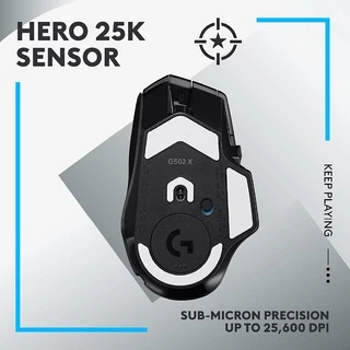 Logitech G502 X LIGHTSPEED WIRELESS GAMING MOUSE เมาส์เกมมิ่งไร้สาย สวิตช์ LIGHTFORCE เซ็นเซอร์ HERO 25K