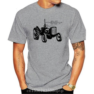 เสื้อยืดวินเทจใหม่ เสื้อยืดลําลอง แขนสั้น พิมพ์ลาย Mey Ferguson 35 Tractor สําหรับผู้ชาย ผู้หญิงS-5XL